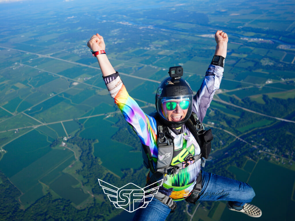 Load Organizer Kate Armstrong at the Summerfest Boogie at Skydive Chicago