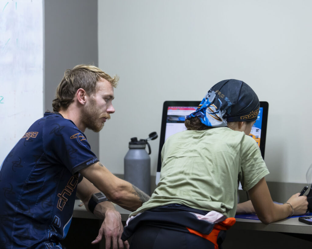 AFP student and instructor going through the AFP program at Skydive Chicago