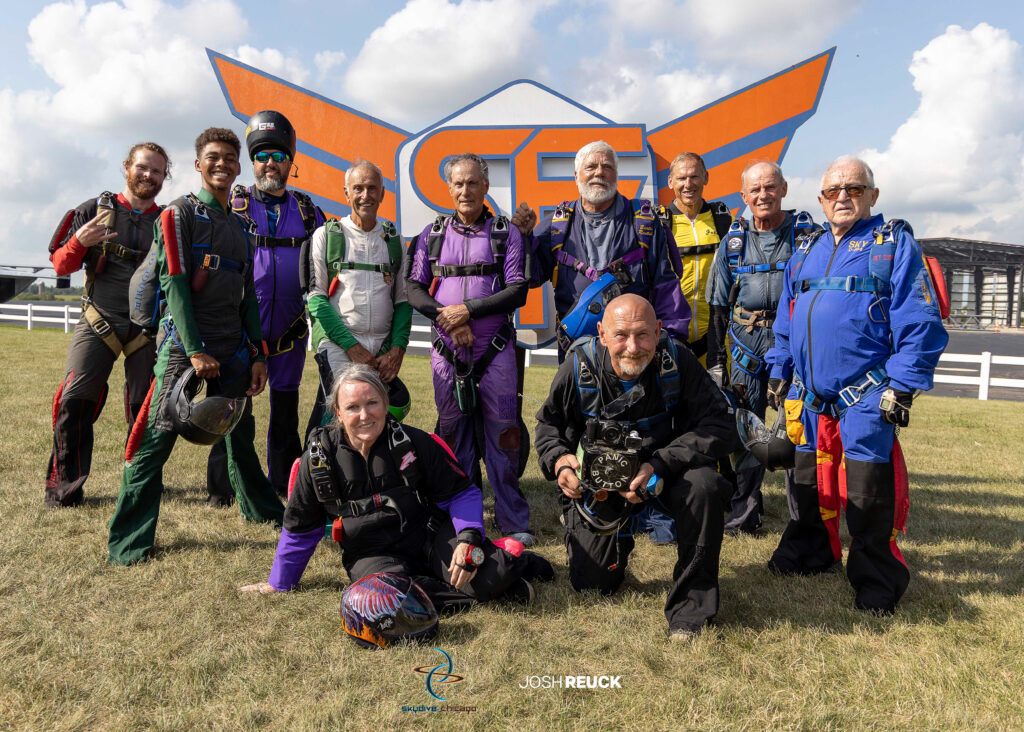 The elders of skydiving community inspiring the younger skydivers at Skydive Chicago