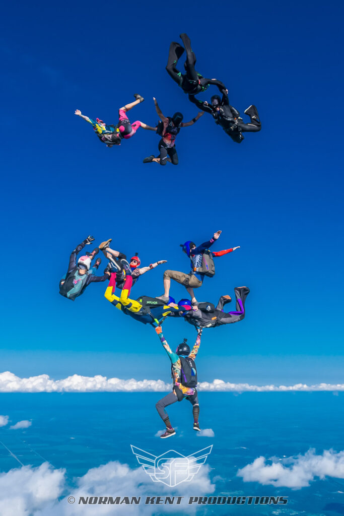 Hybrid skydive during Summerfest at Skydive Chicago