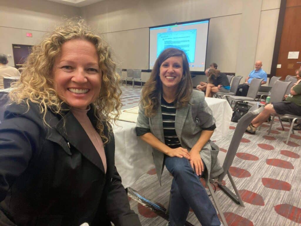 Nicole joins USPA National Director, Melissa Nelson at the 2022 USPA Board of Directors meeting to present their initiative