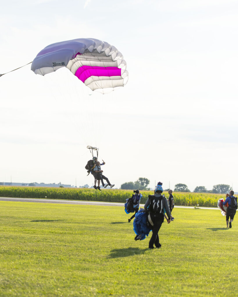 skydiving weight limits are put in place for safety, including the parachute opening and for landing