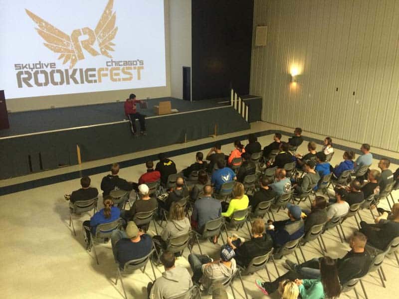 Rookiefest is a popular new skydiver competition at Skydive Chicago