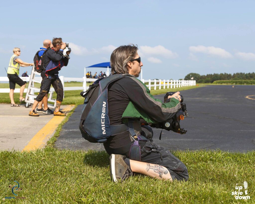 Chad Staerkel doing a tandem video skydive