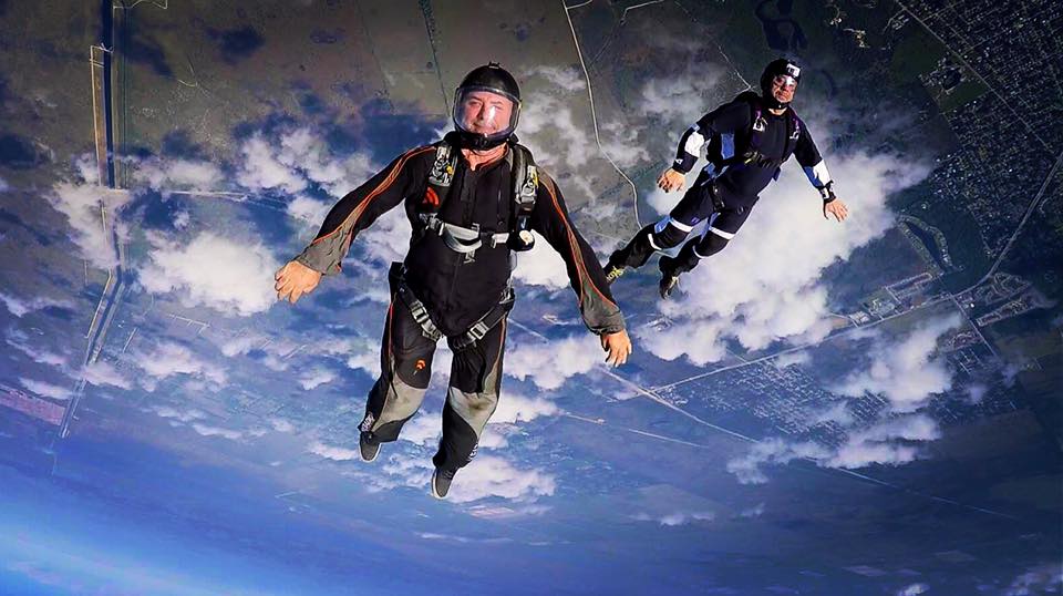 Dave Schwartz on an angle skydive