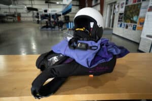 equipment used for the afp solo skydiving training program at Skydive Chicago