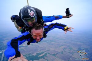 first jump tandem skydive at Skydive Chicago