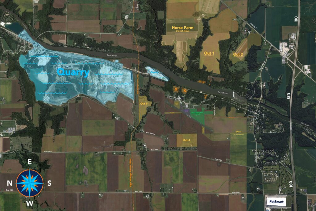 Skydive Chicago aerial map